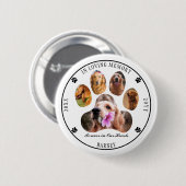 In Loving Memory写真Petメモリアル – 白 缶バッジ (正面&裏面)