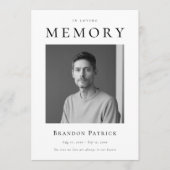 In Loving Memory埋葬の葬儀サービスの写真 プログラム (正面)