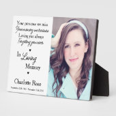 In Loving Memory家族の写真記念 フォトプラーク (側面)