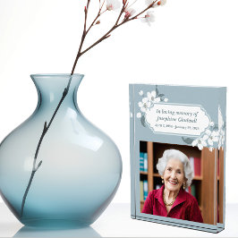 In Loving Memory美しいフローラメモリアル フォトブロック