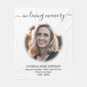 In Loving Memory葬儀フォトトリビュート フリースブランケット (正面)