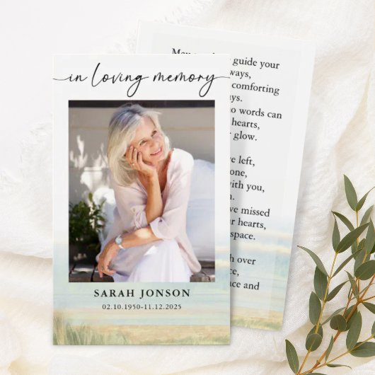In Loving Memory葬儀メモリアル写真祈りの言葉