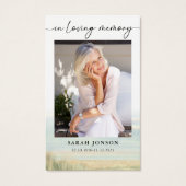 In Loving Memory葬儀メモリアル写真祈りの言葉 (正面)