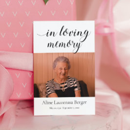 In Loving Memory葬儀祈りの言葉カードと写真 エンクロージャーカード