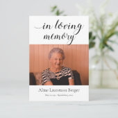 In Loving Memory葬儀祈りの言葉カードと写真 エンクロージャーカード (スタンド正面)