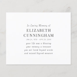 In Loving Memory記念モダン引用文