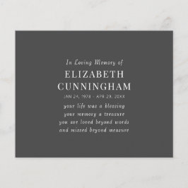 In Loving Memory記念モダン引用文