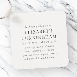 In Loving Memory記念モダン引用文 キーホルダー