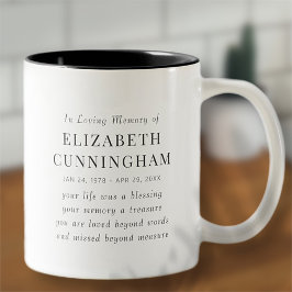 In Loving Memory記念モダン引用文 ツートーンマグカップ