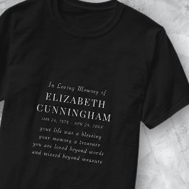 In Loving Memory記念モダン引用文 Tシャツ