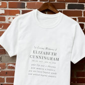 In Loving Memory記念モダン引用文 Tシャツ