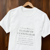 In Loving Memory記念モダン引用文 Tシャツ