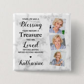 In Loving Memory記念悔やみや弔慰3写真葬儀 缶バッジ (正面)