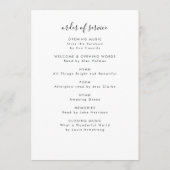 In Loving Memory記念撮影の順番 プログラム (裏面)