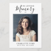 In Loving Memory記念撮影の順番 プログラム (正面)