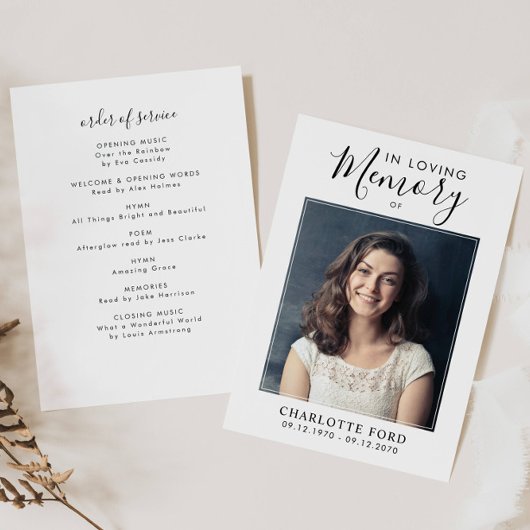 In Loving Memory記念撮影の順番 プログラム