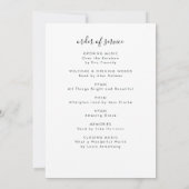 In Loving Memory記念撮影の順番 招待状 (裏面)