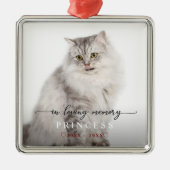 In Loving Memory魅力的 Catフォトモノグラム メタルオーナメント (正面)
