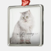 In Loving Memory魅力的 Catフォトモノグラム メタルオーナメント (左)