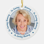 In Loving Memory エレガント Holiday 2 Photo Memorial セラミックオーナメント (正面)