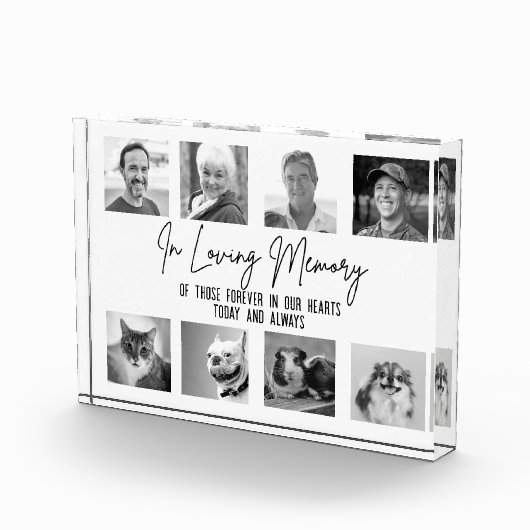 In Loving Memory カスタム8写真の結婚記念碑 フォトブロック (右)