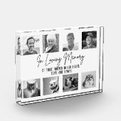 In Loving Memory カスタム8写真の結婚記念碑 フォトブロック (左)