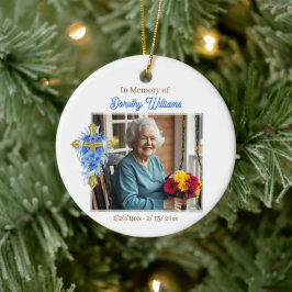 In Loving Memory | クリスマスの写真メモリアル セラミックオーナメント