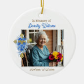In Loving Memory | クリスマスの写真メモリアル セラミックオーナメント (正面)