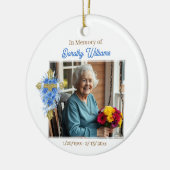 In Loving Memory | クリスマスの写真メモリアル セラミックオーナメント (左)