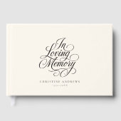 「In Loving Memory」スクリプトフォント記念の葬儀 ゲストブック (正面)
