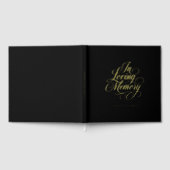 「In Loving Memory」スクリプトフォント記念の葬儀 ゲストブック (全面)