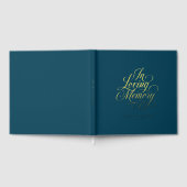 「In Loving Memory」スクリプトフォント記念の葬儀 ゲストブック (全面)