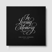 「In Loving Memory」スクリプトフォント記念の葬儀 ゲストブック (正面)