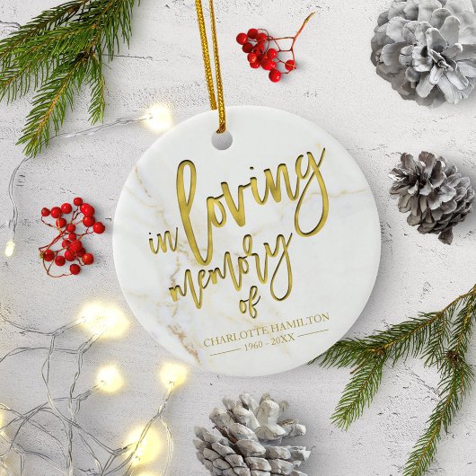 In loving Memory パーソナライズされた Photo Memorial セラミックオーナメント