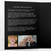 In Loving Memory モダン 9-Photo Memorial 三つ折りプログラム (内部最初)