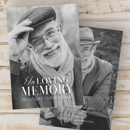 In Loving Memory モダン Photoエレガント Memorial