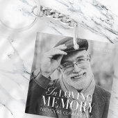 In Loving Memory モダン Photoエレガント Memorial キーホルダー