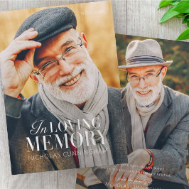 In Loving Memory モダン Photoエレガント Memorial サンキューカード