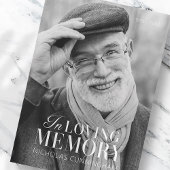 In Loving Memory モダン Photoエレガント Memorial サンキューカード