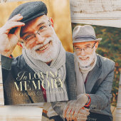 In Loving Memory モダン Photoエレガント Memorial サンキューカード