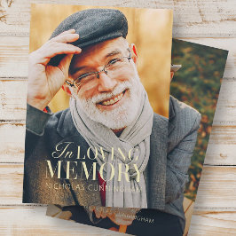 In Loving Memory モダン Photoエレガント Memorial サンキューカード