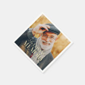 In Loving Memory モダン Photoエレガント Memorial スタンダードカクテルナプキン (角)