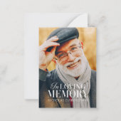 In Loving Memory モダン Photoエレガント Memorial ノートカード (正面)