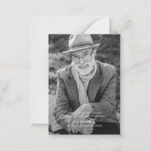 In Loving Memory モダン Photoエレガント Memorial ノートカード (裏面)