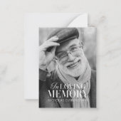 In Loving Memory モダン Photoエレガント Memorial ノートカード (正面)