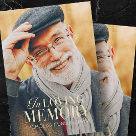 In Loving Memory モダン Photoエレガント Memorial ノートカード