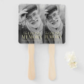 In Loving Memory モダン Photoエレガント Memorial ハンドファン (正面&裏面)