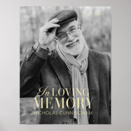 In Loving Memory モダン Photoエレガント Memorial ポスター