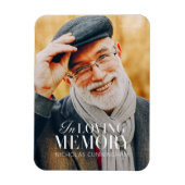 In Loving Memory モダン Photoエレガント Memorial マグネット (縦)
