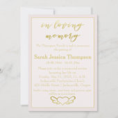 In Loving Memory -赤面と金ゴールドメモリアル 招待状 (正面)